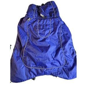 BackDoggy Dog Coat‎ Jacket Large Blue Black Fleece Lined Warm Winter Pet Vest